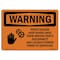 Signmission OSHA WARNING Sign, Pinch Hazard Keep Hands Away, 10in X 7in Rigid Plastic, 7" W, 10" L, Landscape OS-WS-P-710-L-12308 - alternate 1